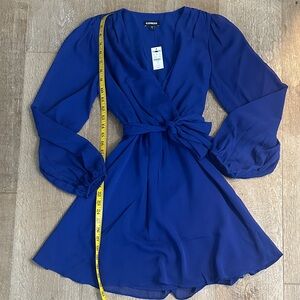 Lush Cobalt Blue Long Sleeve Dress